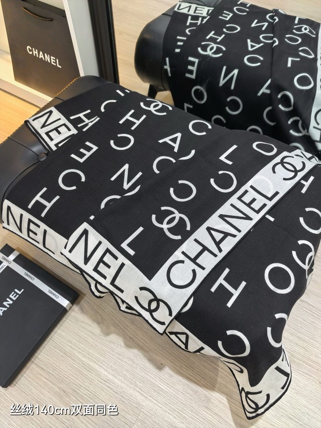 Chanel 90 Square Scarf Silk Twill KY171