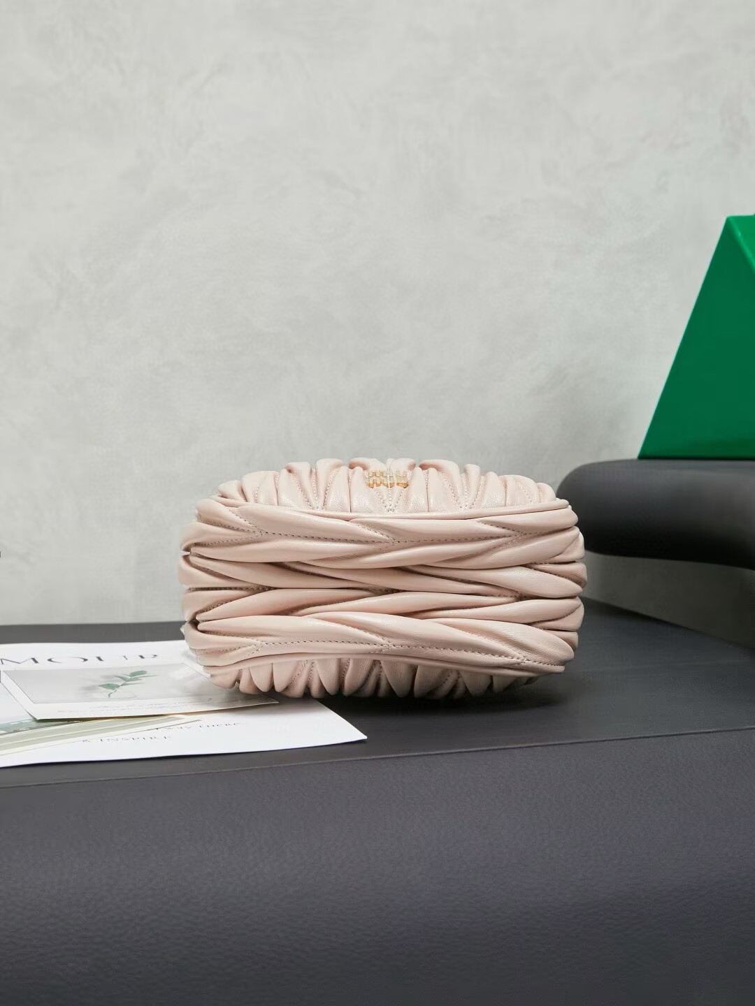 MIU MIU Matelasse Nappa Original Leather Bag 5ND022 Light Pink