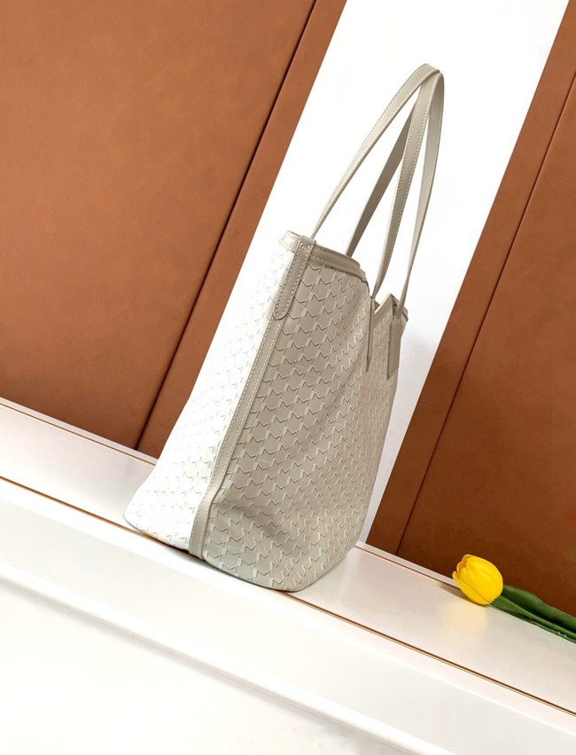 Goyard Calfskin Leather Tote Bag GM 3365 gray