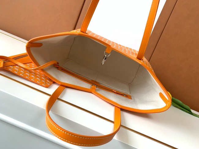 Goyard Calfskin Leather Tote Bag MM M8002 Orange