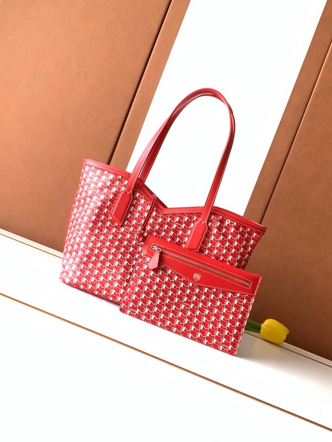 Goyard Calfskin Leather Tote Bag PM M8003 red