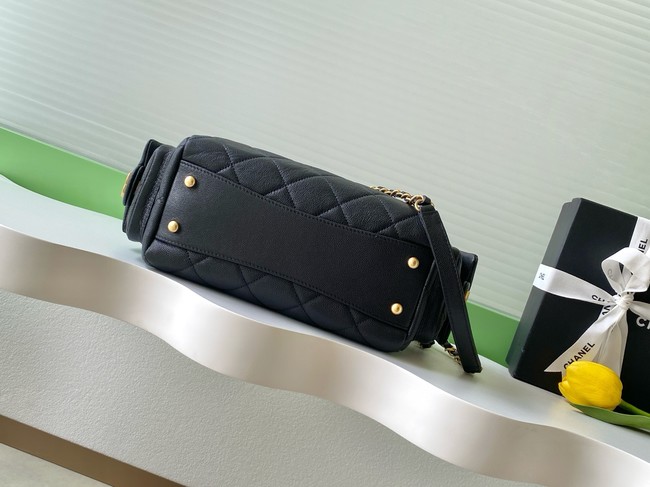 CHANEL Small Bowling Bag Grained Calfskin AS5792 black