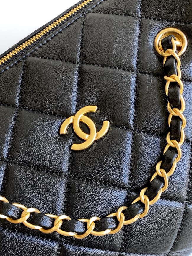 CHANEL Small Bowling Bag Lambskin AS5791 black