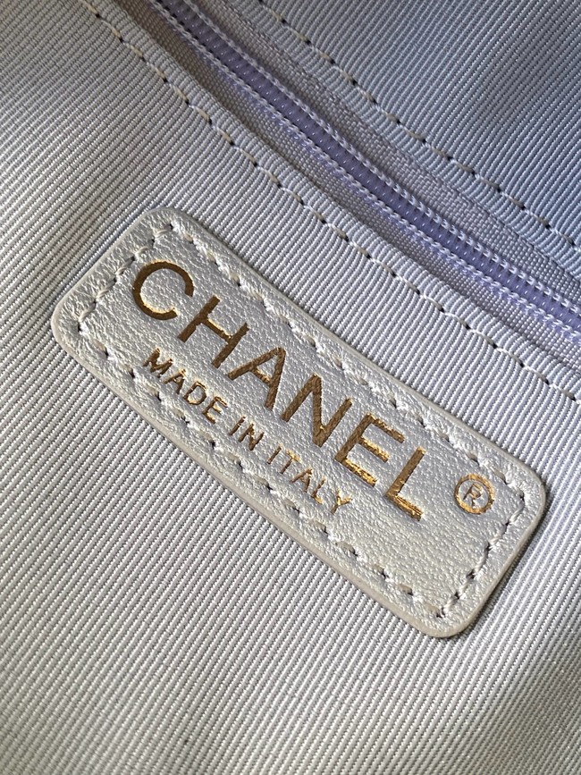 CHANEL Small Bowling Bag Lambskin AS5792 Silver
