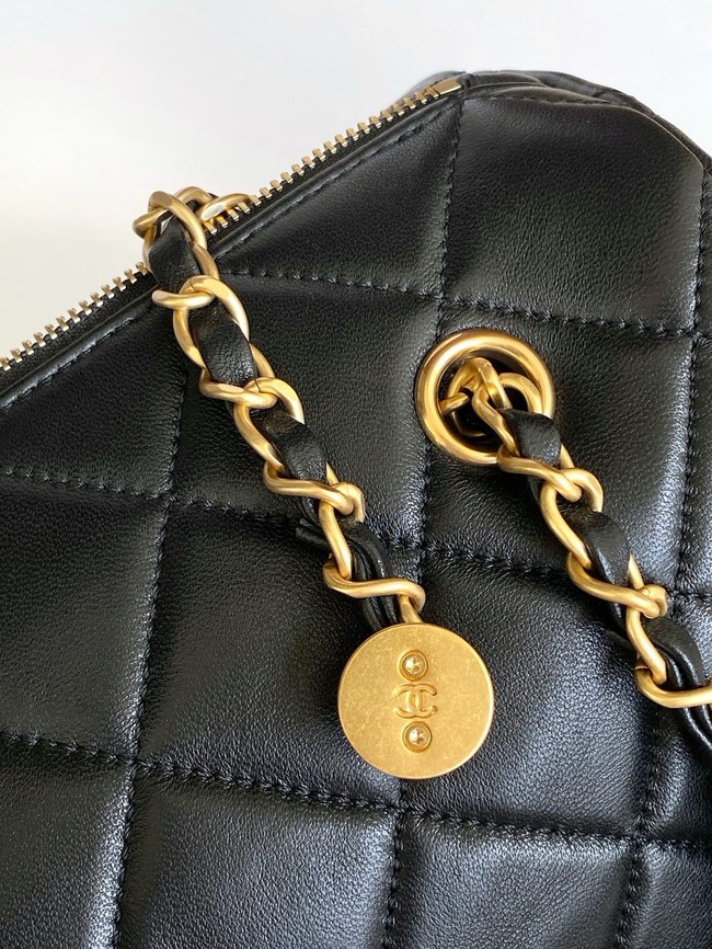 CHANEL Small Bowling Bag Lambskin AS5792 black