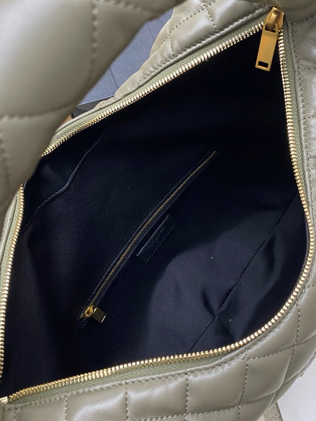 Yves Saint Laurent ICARE hobo in quilted nappa 858160 dark green