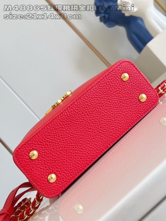 Louis Vuitton Capucines Mini M25893 red