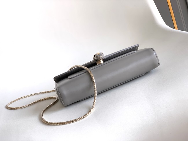 Bvlgari Serpenti Forever leather crossbody bag 289688 gray