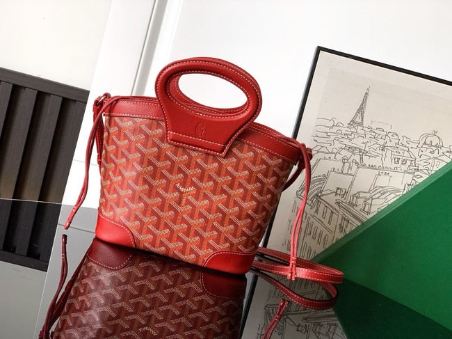 Goyard Calfskin Leather Tote Bag PM 00249 red