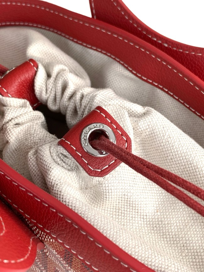 Goyard Calfskin Leather Tote Bag PM 00249 red