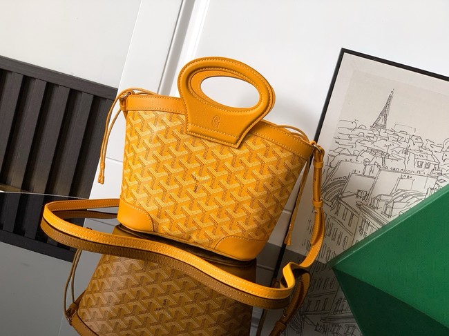 Goyard Calfskin Leather Tote Bag PM 00249 yellow