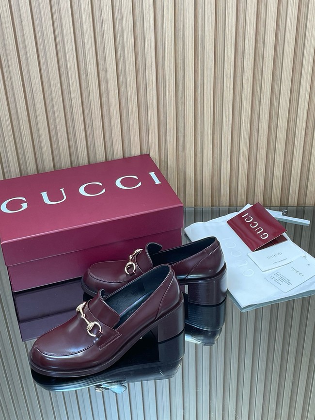 Gucci Womens heeled loafer with Horsebit 45109-4