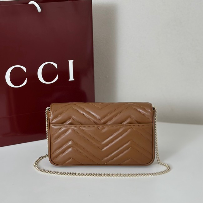 Gucci GG Marmont small shoulder bag 751526 brown