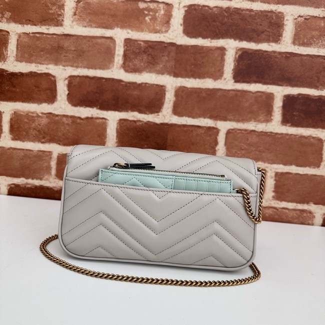 Gucci GG Marmont small shoulder bag 751526 light gray