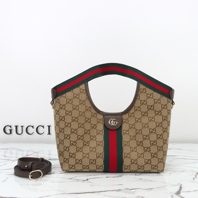 Gucci Giglio small tote bag 860845 beige and brown GG canvas