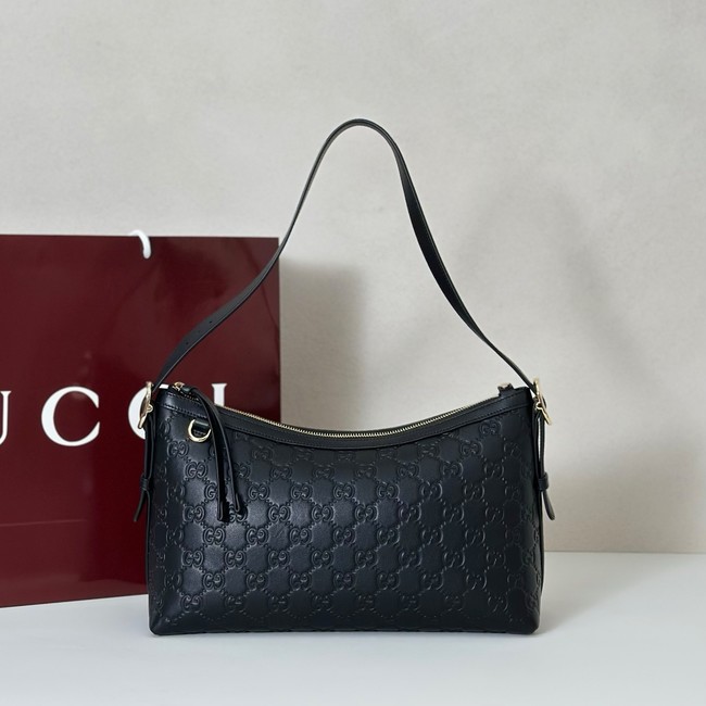 Gucci GG Emblem medium shoulder bag 847449 black