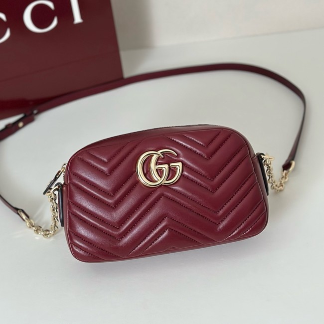 Gucci GG Marmont small camera bag 855273 Rosso Ancora red