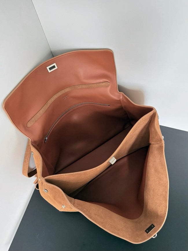 Balenciaga Rodeo Handbag Large suede calfskin 795459 tan