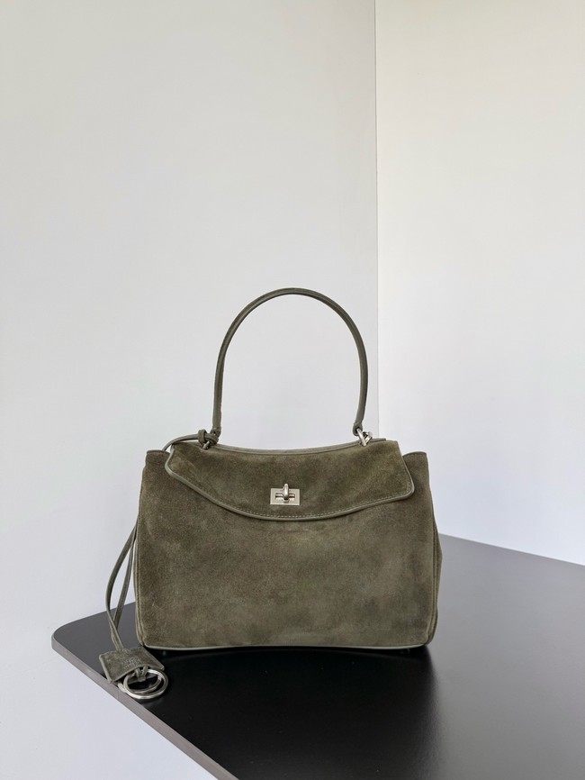 Balenciaga Rodeo Mini Handbag suede calfskin 795456 green