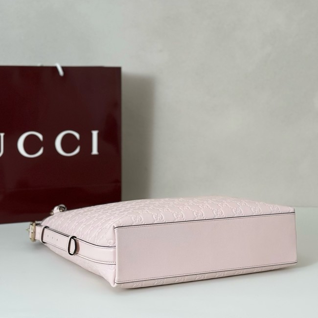 Gucci GG Emblem medium shoulder bag 847452 pink