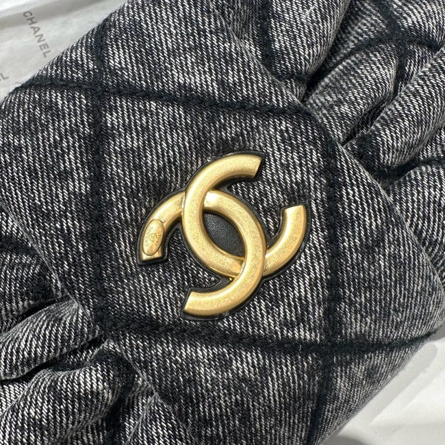 Chanel Denim Mini Bow Bag AS5849 black