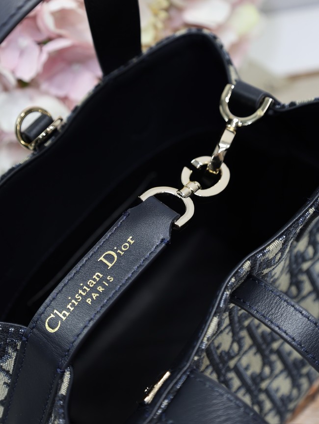 Dior Oblique Jacquard Nano Tote Bag S6100O Blue