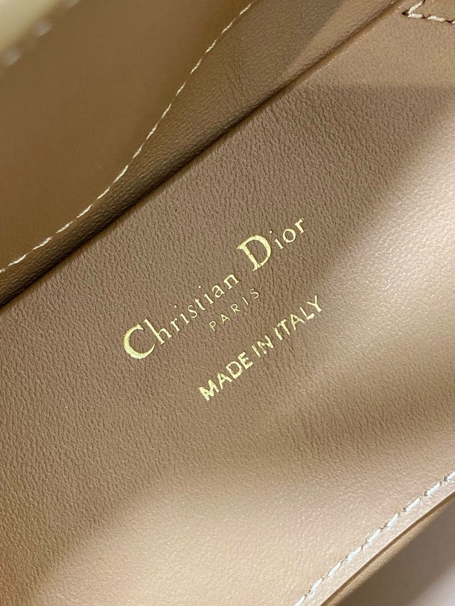 Dior Toujours Vertical Nano Tote Bag Macrocannage Calfskin S6100O Apricot