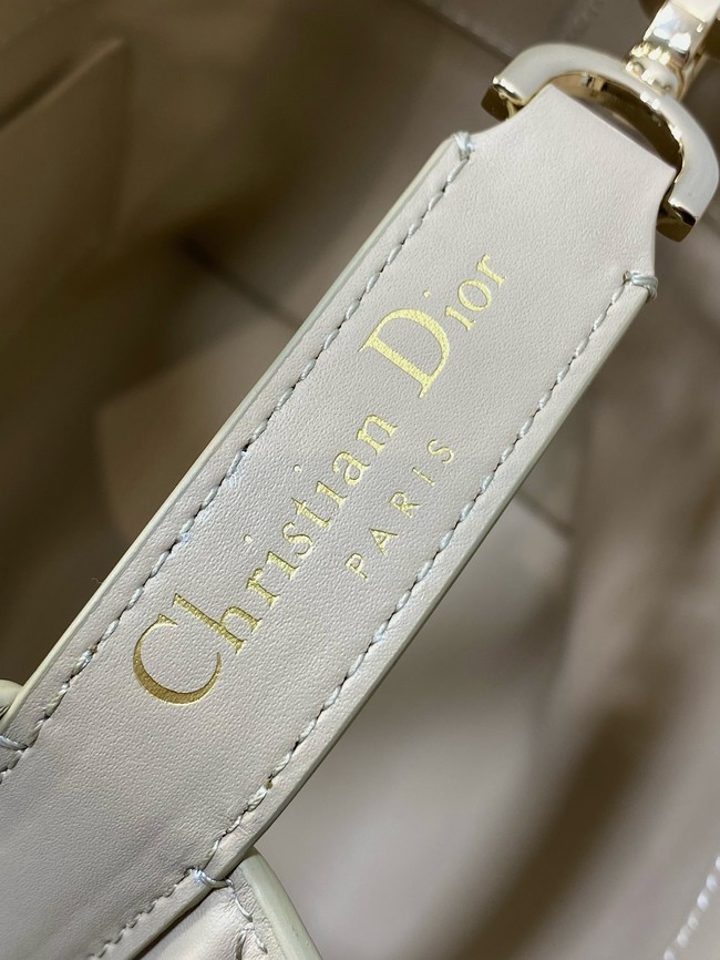 Dior Toujours Vertical Nano Tote Bag Macrocannage Calfskin S6100O beige