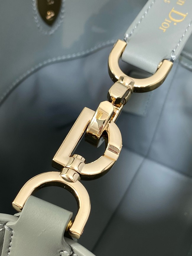 Dior Toujours Vertical Nano Tote Bag Macrocannage Calfskin S6100O gray