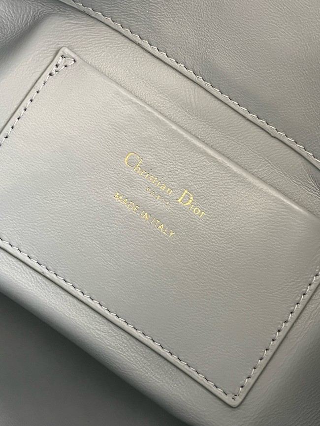 Dior Toujours Vertical Nano Tote Bag Macrocannage Calfskin S6100O light blue