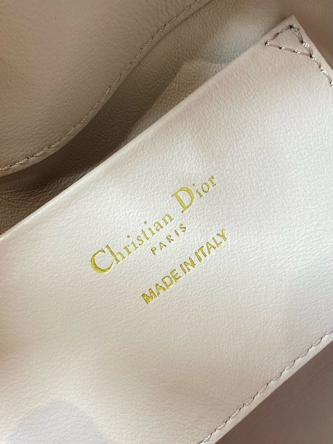 Dior Toujours Vertical Nano Tote Bag Macrocannage Calfskin S6100O light pink