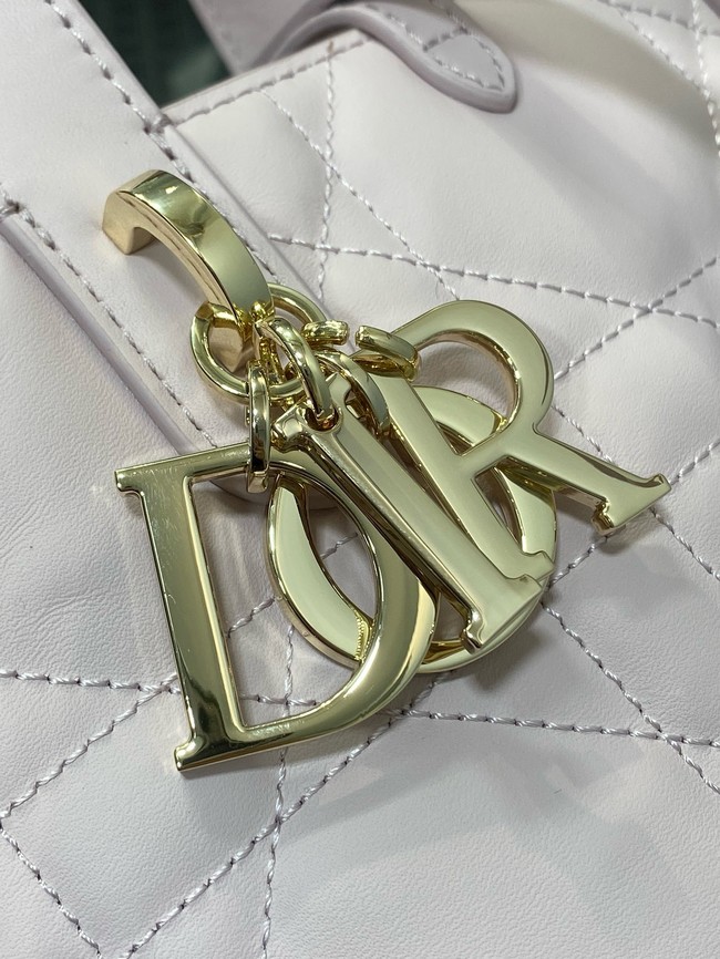 Dior Toujours Vertical Nano Tote Bag Macrocannage Calfskin S6100O light pink