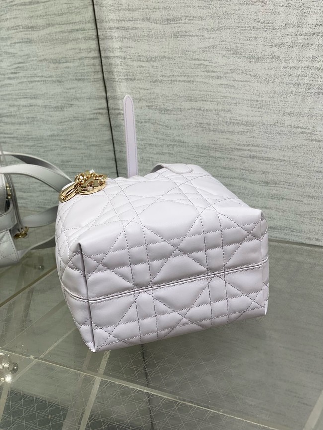 Dior Toujours Vertical Nano Tote Bag Macrocannage Calfskin S6100O purple