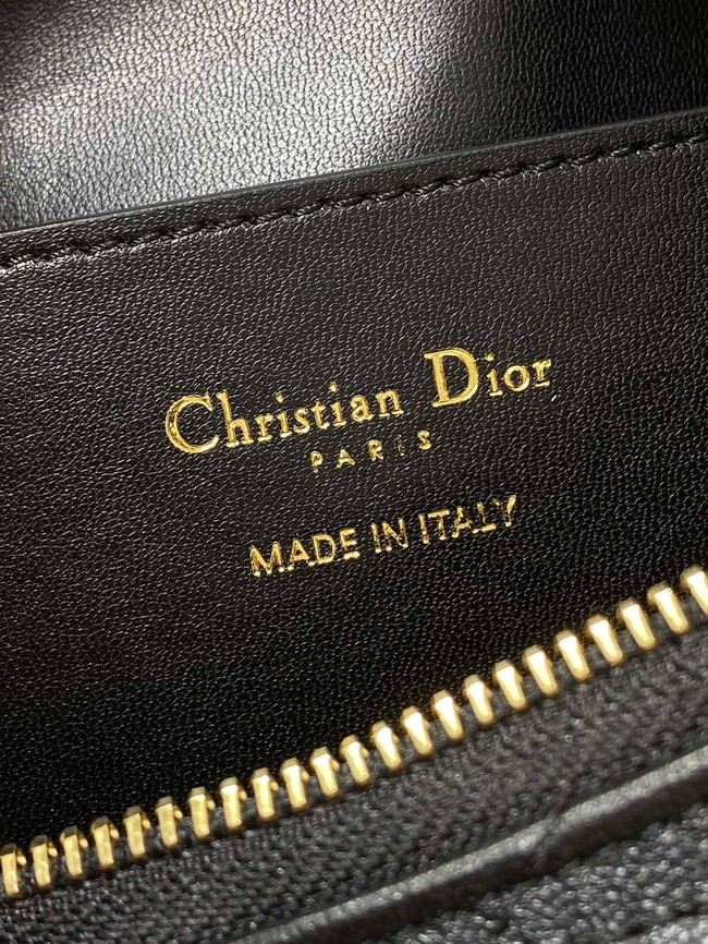 Dior Medium D-Dream Bag Macrocannage Lambskin M6323UU black