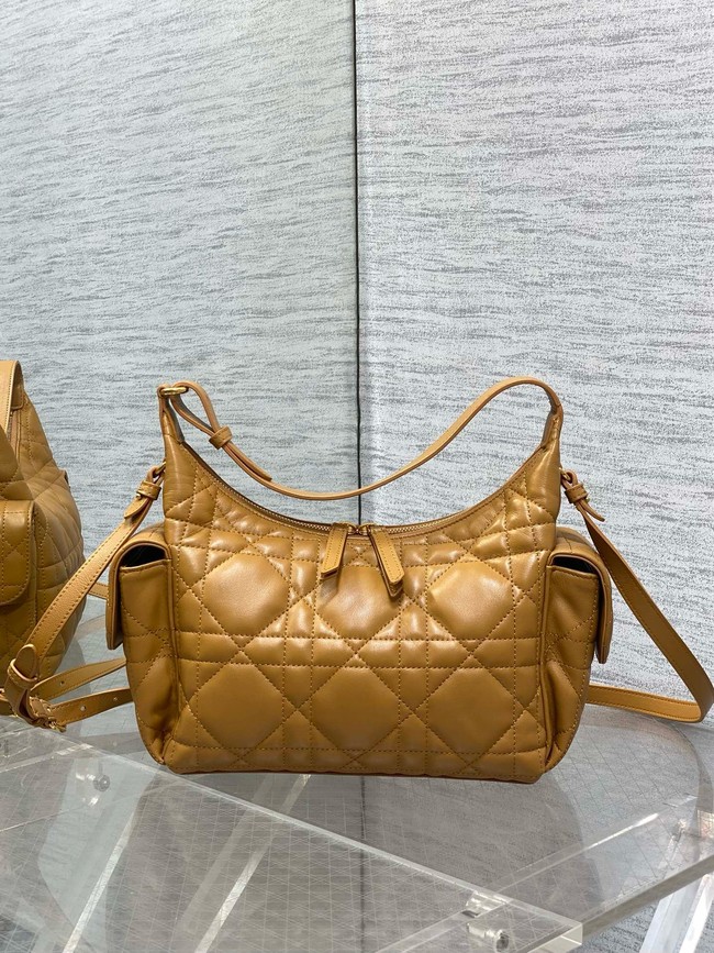 Dior Medium D-Dream Bag Macrocannage Lambskin M6323UU tan