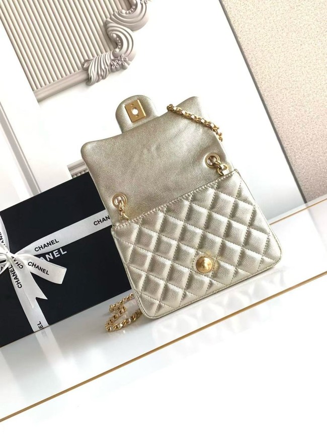 CHANEL mini Flap Bag AS1786 light gold