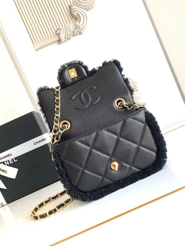CHANEL mini Shoulder Bag Lambskin AS5148 black