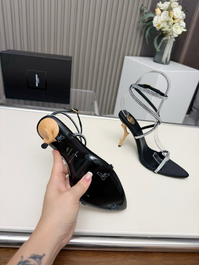 Saint Laurent sandals in Calfskin & and rhinestones 27109-8