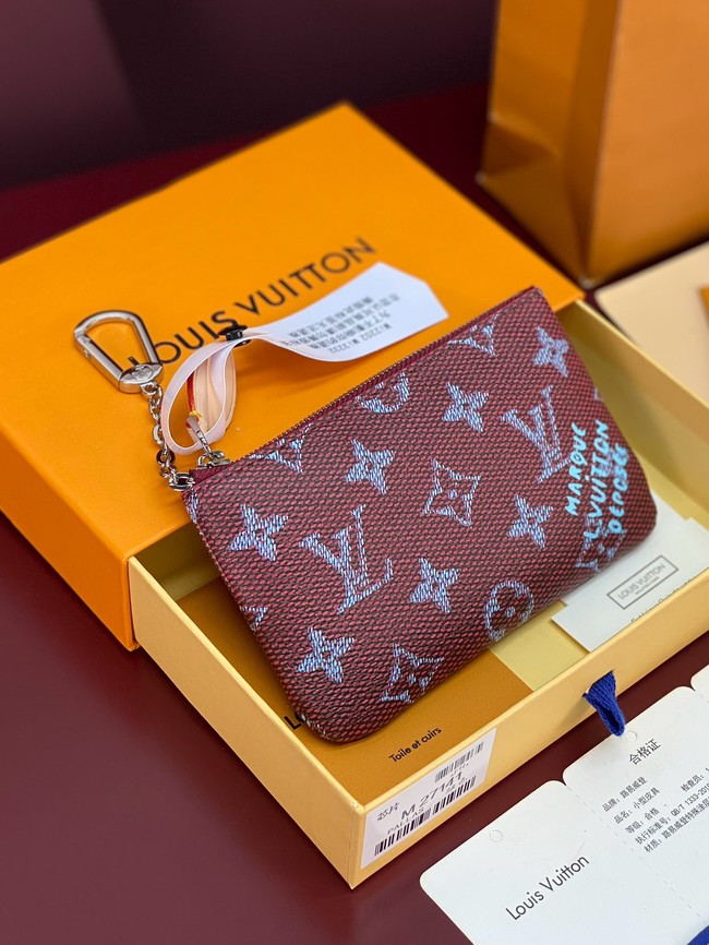 Louis Vuitton NEW Key Pouch S M27141 burgundy
