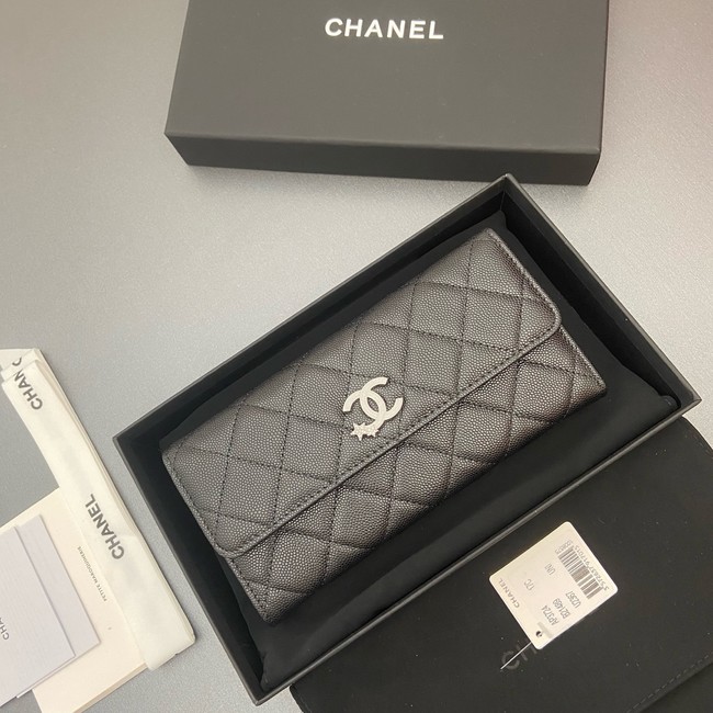 Chanel Long Flap Wallet AP3724 black