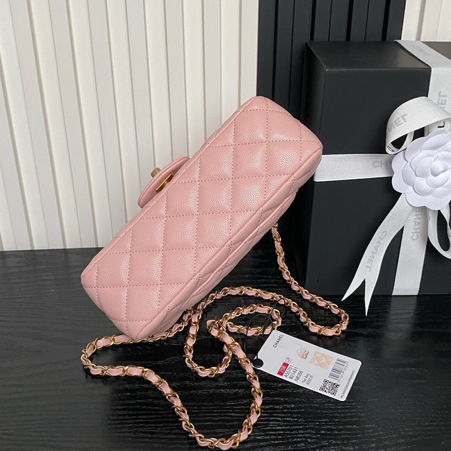 CHANEL Clutch With Chain AS2701 pink&Gold Metal