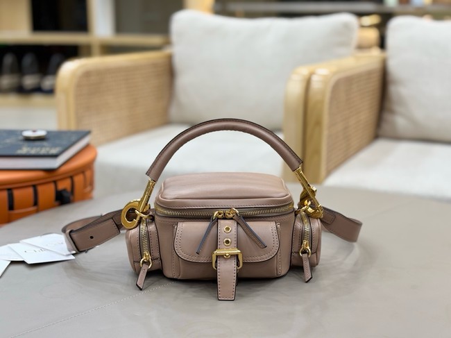 Chloe Soft leather bowling bag W0653 pink