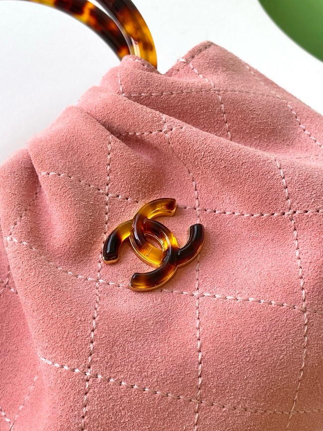 CHANEL mini Hobo Bag Suede AS4981 pink