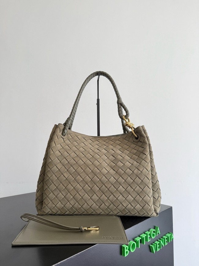 Bottega Veneta Parachute suede 826212 Pinecone& Brass finish