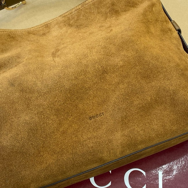 Gucci Beatrix medium tote bag suede 850926 brown