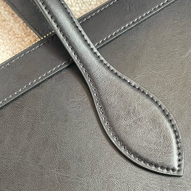 Celine FLAT CABAS NEW LUGGAGE IN GLOSSY CALFSKIN 123963 black