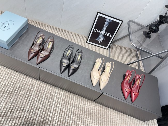 Prada leather slingback pumps 87220-6