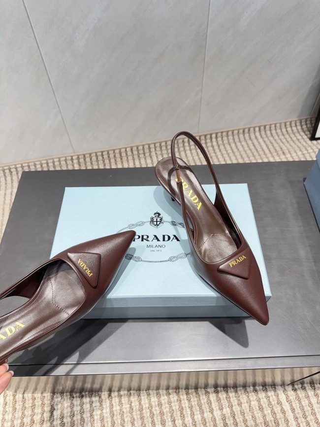 Prada leather slingback pumps 87220-6