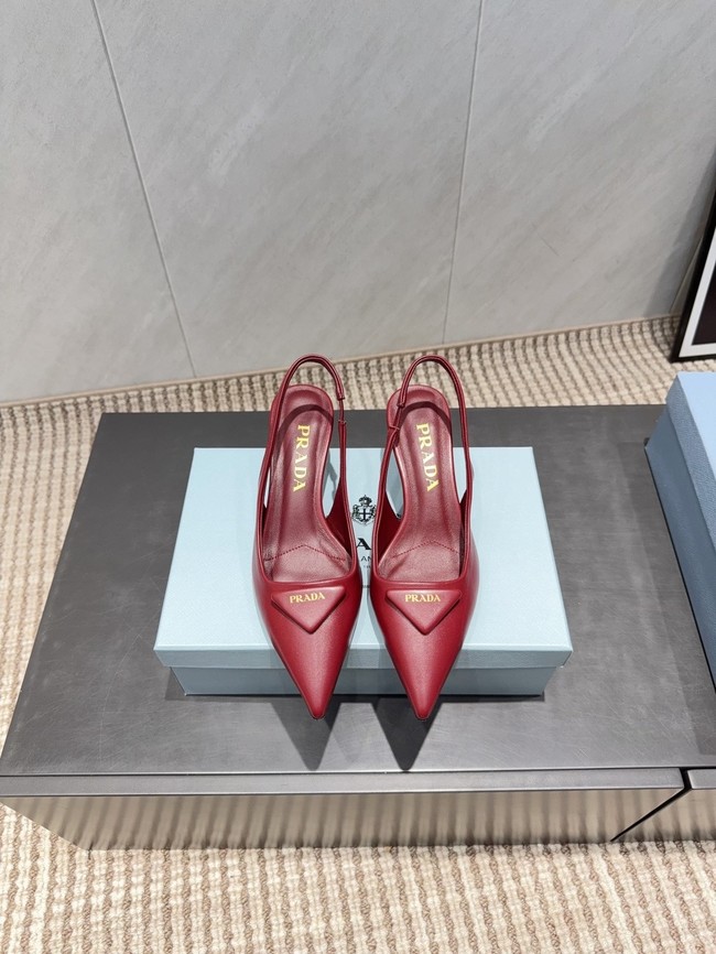 Prada leather slingback pumps 87220-7