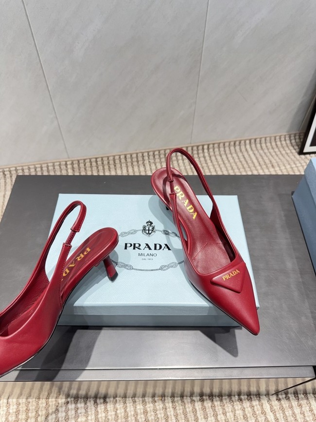 Prada leather slingback pumps 87220-7